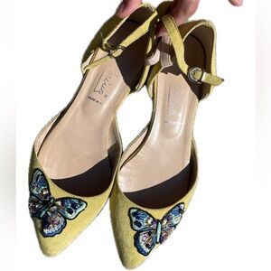 Ballerina by Ester Butterfly City Suede Flats from Anthropologie- Size 38/8